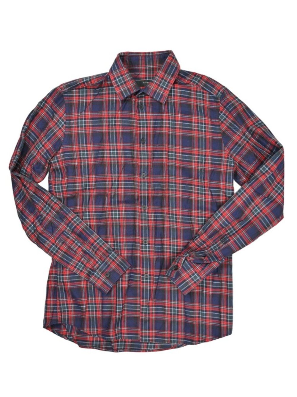 Givenchy Button Up Shirt in Blue Red Plaid